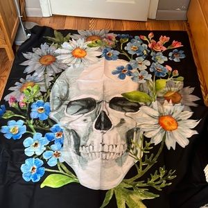 Tapestry 58x49 looks good as a curtain because the light behind it.